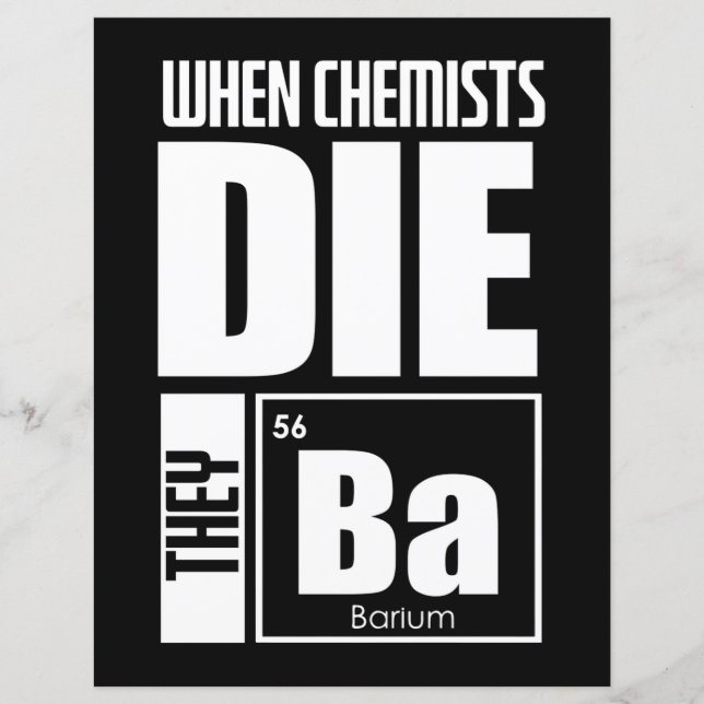 Papier Don de scientifique | Chimie (Devant)