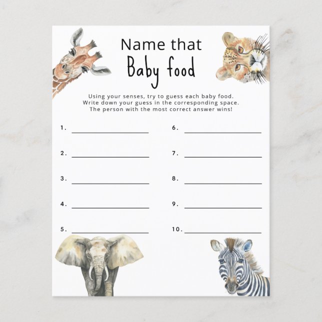 Papier Donnez un nom à ce pot pour bébé - jeu de baby sho (Devant)