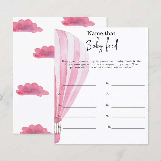 Papier Donnez un nom à ce pot pour bébé - jeu de baby sho (Devant / Derrière)