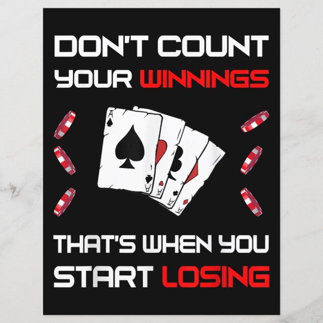 Papier Don't Count Your Win That's When You Start Losing (Devant)