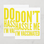 PAPIER DON'T HASSLE ME I'M VACCINATED (Devant / Derrière)