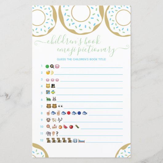 Papier Donut parsemé d'Amour livre pour enfants Emoji (Devant)