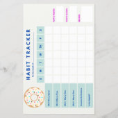 Papier Donut Worry Habit Tracker (Dos)