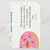Papier Donut Worry Habit Tracker (Devant / Derrière)