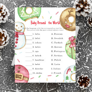 Papier Donuts de Noël - Bébé autour du monde jeu