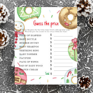 Papier Donuts de Noël - Jeux de fête Jeu de devinette d