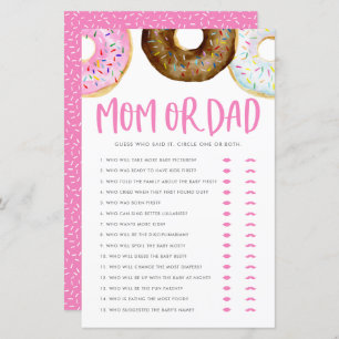 Papier Donuts roses et chocolat Jeu de douche maman ou pa