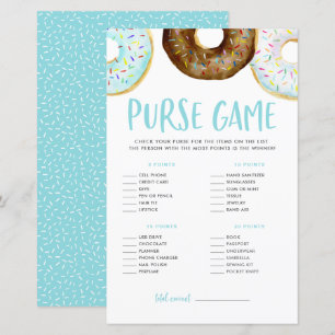 Papier Donuts What's In Your Purse Baby shower Jeu