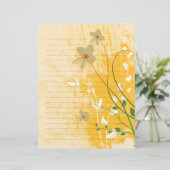 papier doré floral moderne design doublé (Debout devant)