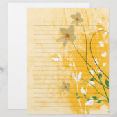 papier doré floral moderne design doublé (Devant / Derrière)