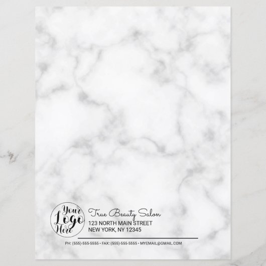 Papier Dossier client simple en noir marbre noir (Dos)