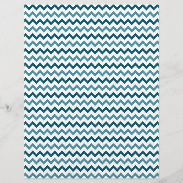 Papier double face bleu et jaune Chevron (Devant)