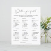 Papier Double face Ce qui est dans votre sac à main et je (Debout devant)