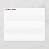 Papier Double Sided Blank Recipe Card (Cooking Cards) (Dos)