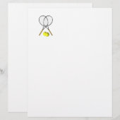 Papier Double Tennis Sport Thème (Devant / Derrière)