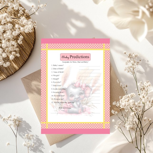 Papier Douce éléphant rose _ Prédictions bébé  (Créateur téléchargé)