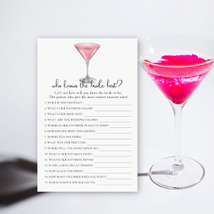 Papier Douche de mariée Qui connaît le mieux la mariée