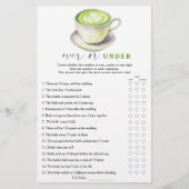 Papier Douche nuptiale à thé Matcha Au-dessus ou en desso (Devant)