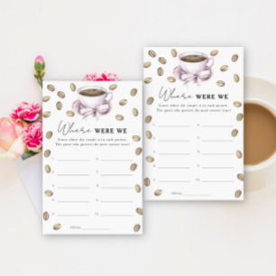 Papier Douche nuptiale Coffee Bow Où jouons-nous