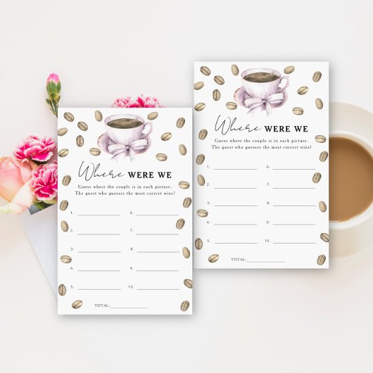 Papier Douche nuptiale Coffee Bow Où jouons-nous