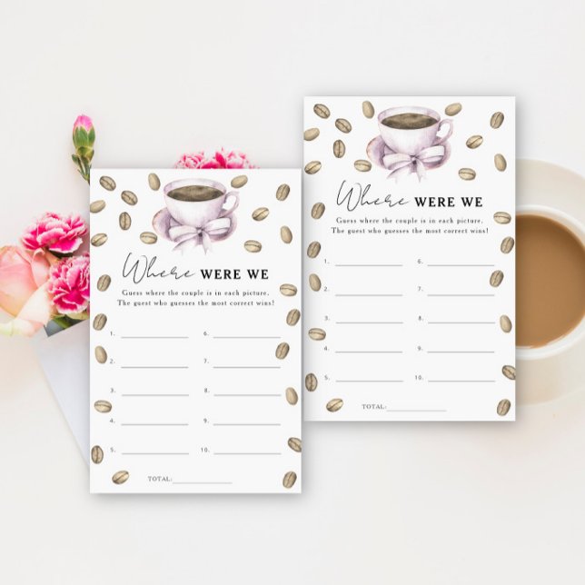 Papier Douche nuptiale Coffee Bow Où jouons-nous (Créateur téléchargé)