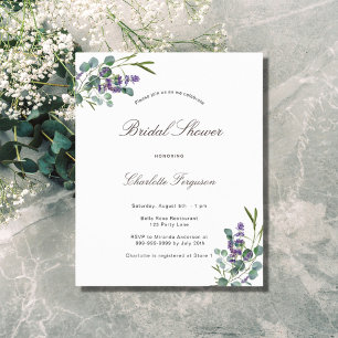 Papier Douche nuptiale d'eucalyptus budget
