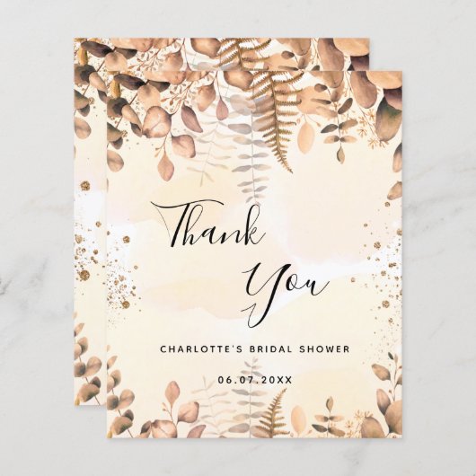 Papier Douche nuptiale eucalyptus budget parties scintill (Devant / Derrière)