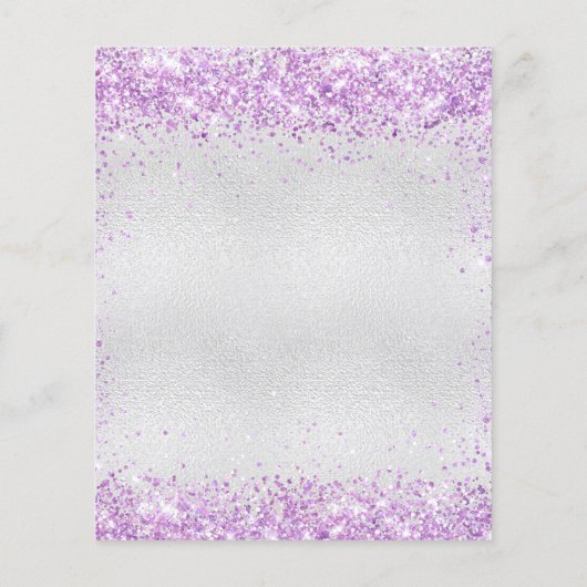 Papier Douche nuptiale invitation violet argenté (Dos)