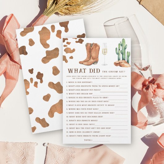 Papier Douche nuptiale occidentale Que disait le marié