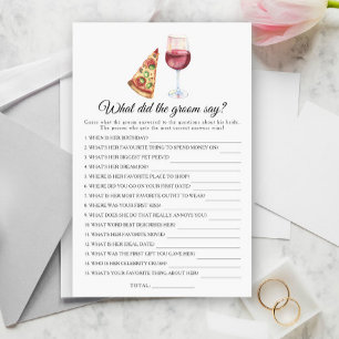 Papier Douche nuptiale Qu'a dit le marié ?