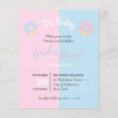 Papier Doux beignets bleus et roses le sexe du bébé révèl (Dos)