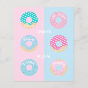 Papier Doux beignets bleus et roses le sexe du bébé révèl