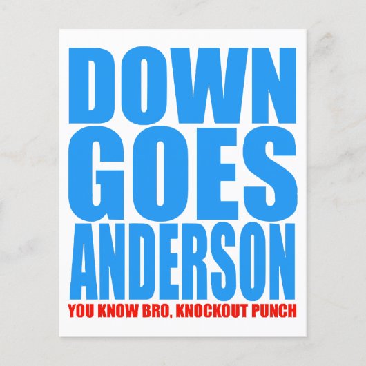 Papier Down Goes Anderson (Devant)
