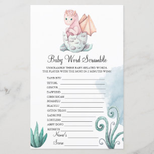 Papier Dragon à couver rose Baby Scramble Baby Jeu