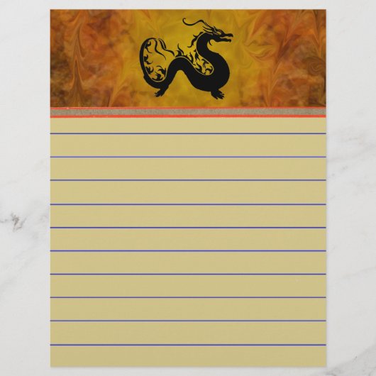 Papier Dragon asiatique (Devant)