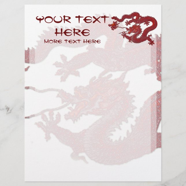 Papier Dragon de cire rouge (Devant)