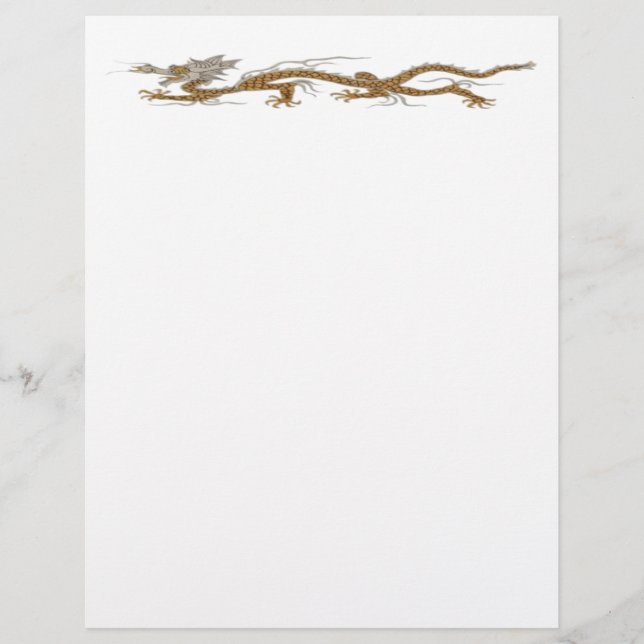 Papier Dragon D'Or De Lettres Bouddhan (Devant)