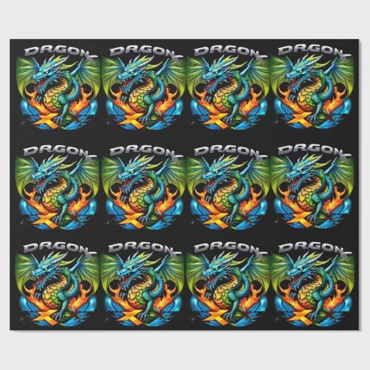 Papier Dragon fly emballage cadeau (Plat)