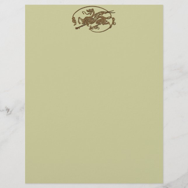 Papier Dragon médiéval Antiquité Designer Cadeau (Devant)