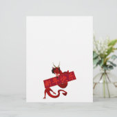 Papier Dragon rouge chinois doux (Debout devant)