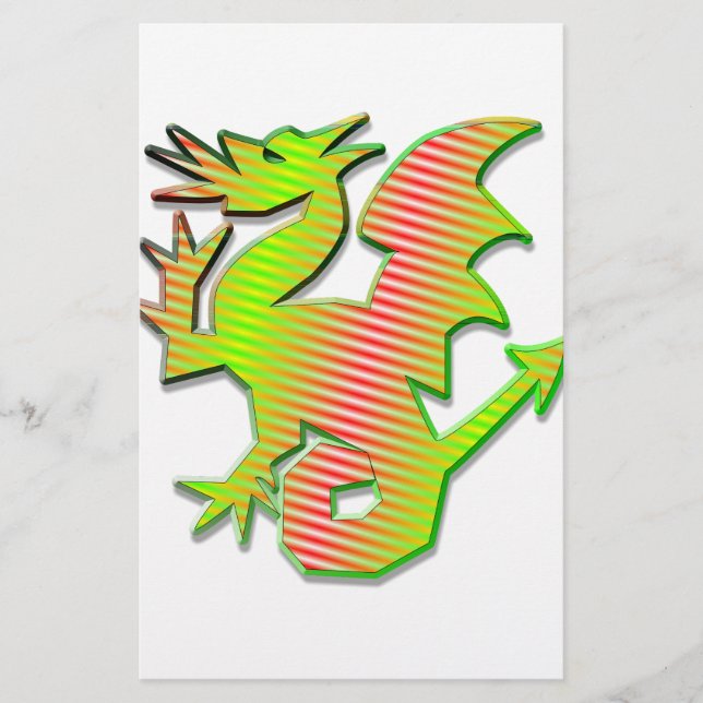 Papier Dragon stylisé (Devant)