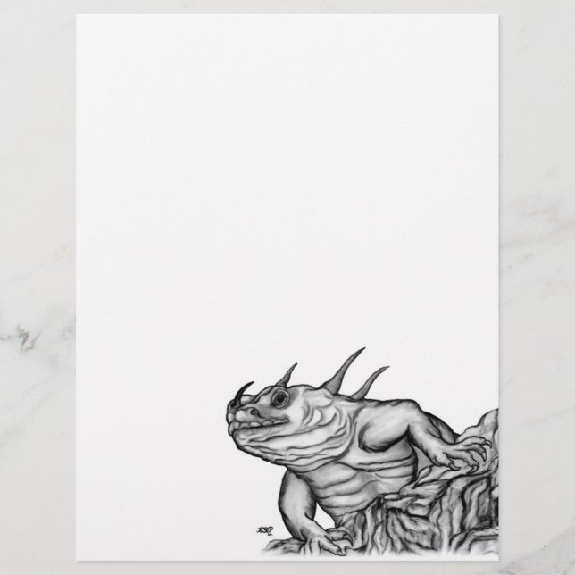 Papier Dragon sur le rocher (Devant)