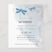 Papier Dragonflies Magique Aquarelle Faire-part de mariag (Devant)