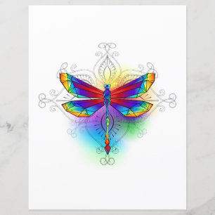 Papier Dragonfly en arc-en-ciel