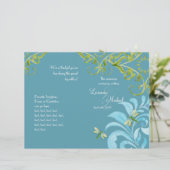 Papier Dragonfly Swirls Scroll Chic Floral Invitation mod (Debout devant)