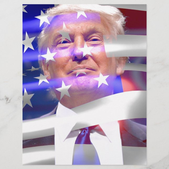 Papier drapeau américain donald trump (Devant)