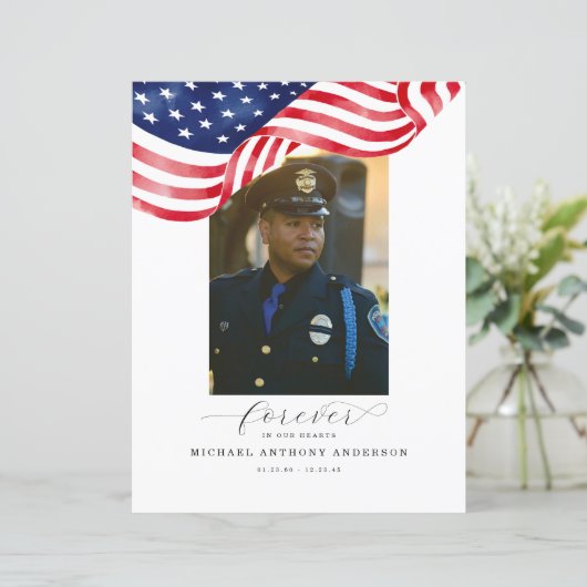 Papier Drapeau américain - Funérailles - À jamais dans no (Debout devant)