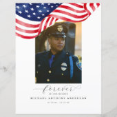 Papier Drapeau américain - Funérailles - À jamais dans no (Devant)