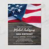 Papier Drapeau américain patriotique Anniversaire Budget  (Devant)