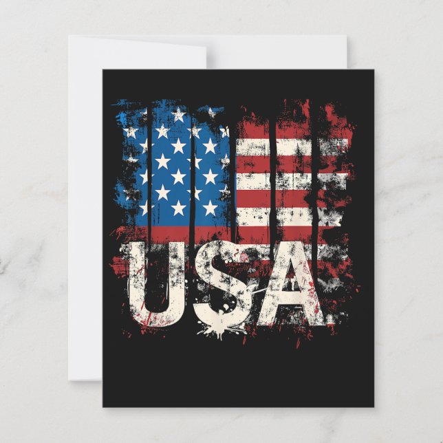 Papier Drapeau américain rétro 4 juillet (Devant)